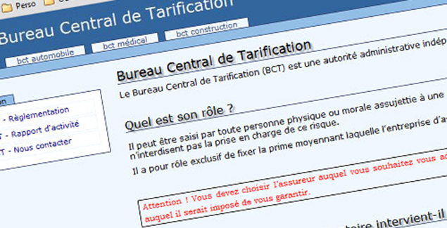 Le Bureau Central de Tarification (BCT)